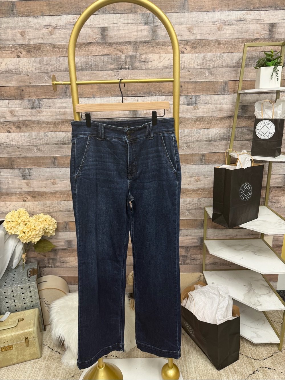 Judy Blue Dark Indigo Wide-Leg Jeans